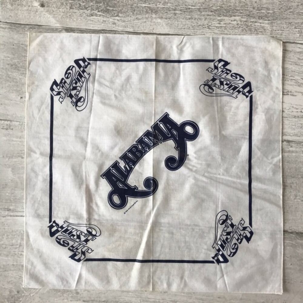 Alabama Band Vintage Bandana 1988 Just Us Record Country Music Elvira